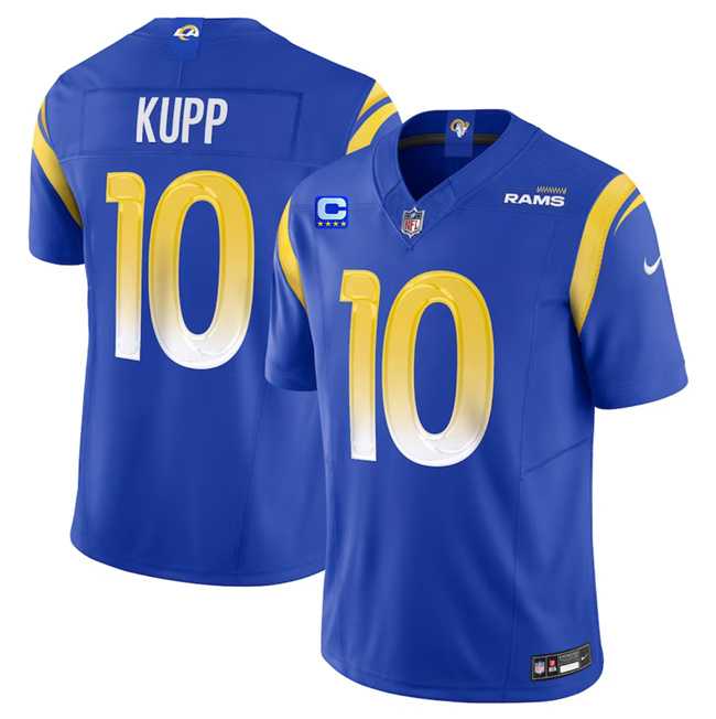 Men & Women & Youth Los Angeles Rams #10 Cooper Kupp Blue 2023 F.U.S.E. With 4-Star C Patch Vapor Vapor Limited Football Stitched Jersey